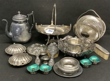misc. Lot of Silver Plate Table Accessories 8 lbs