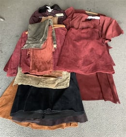Generous Lot of ladies Suede Jackets, Skirts, and Pants - 30 lbs