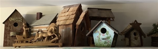 Lifetime Collection of Folk Art Birdhouses 75+ lbs