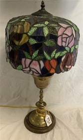 Contemporary Leaded Glass Lamp