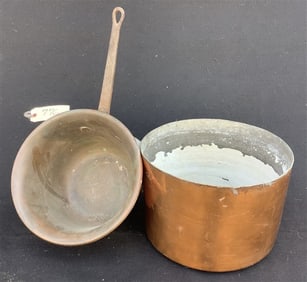 2 Large Copper Pots