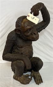 27.5" Cast Bronze Primate 75+ lbs
