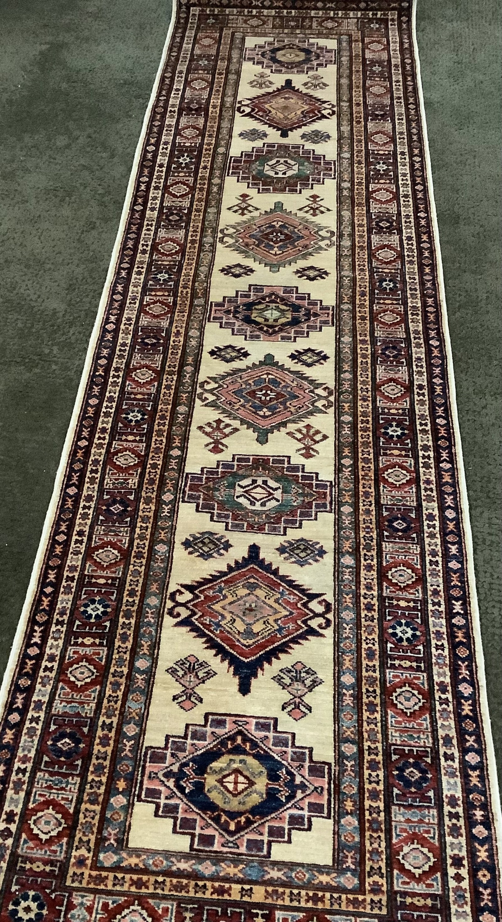 Kazak Runner - 2'7" x 9'6": Kazak Runner - 2'7" x 9'6"