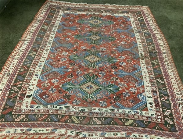 Hand Made Persian Rug 6'7" x 8'7": Hand Made Persian Rug 6'7" x 8'7"