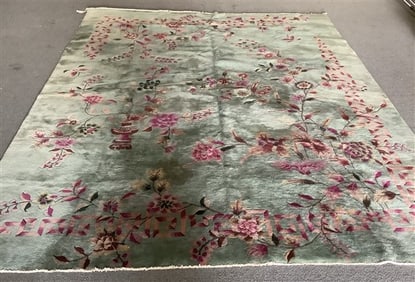 Vintage Chinese Deco Rug - 5' x 4'8"