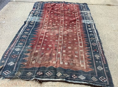 Afghan Long Rug - Approx 4' x 8'