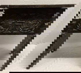 Carved Primitive Table 12" x 20" x 19"h - 15 lbs: Carved Primitive Table 12" x 20" x 19"h - 15 lbs