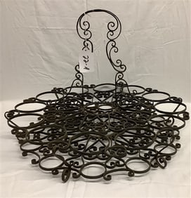 22" Iron Wine Rack - 15"h
