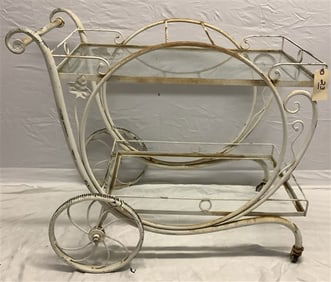 Rolling Metal Tea Cart