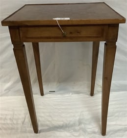 Inlaid 1 Drawer Game Table 21" squared x 29"h