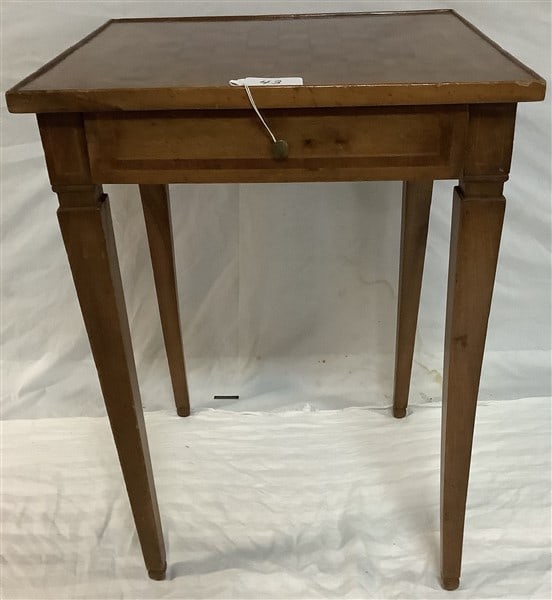 Inlaid 1 Drawer Game Table 21" squared x 29"h: Inlaid 1 Drawer Game Table 21" squared x 29"h