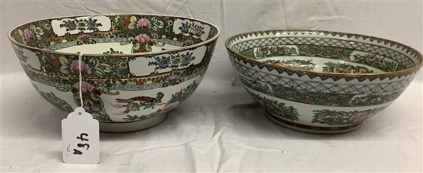 2 Large Porcelain Chinese bowls - 12" diam 10 lbs