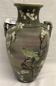 Pretty 16" 2 Handle Painted Vases 3 lbs