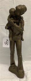 Bronze Sculpture Signed Mitchell 17"h - 10 lbs