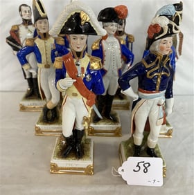 Nine 10" Porcelain Figures - Scheibe Alsbach  5 lbs
