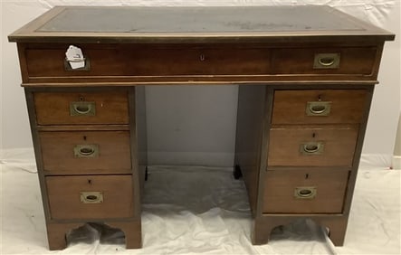 3 Part 19th Cent. Brass Clad English Desk