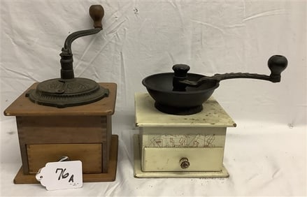 2 Vintage Coffee Mills 3 lbs