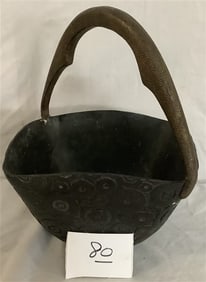 Bronze Handled Basket, R & Y Augousti, Paris 11"h overall