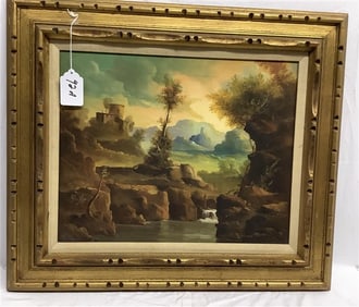 Framed o/c Signed Means 24" x 28" - 3lbs