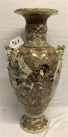 Pr of 25" Satsuma Vases 8 lbs