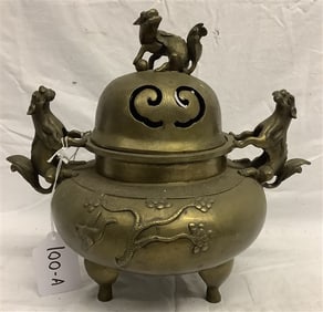 12" Japanese Bronze Pot