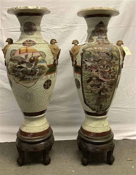 Large Satsuma Floor Vessels 47" - 75lbs: Large Satsuma Floor Vessels 47" - 75lbs