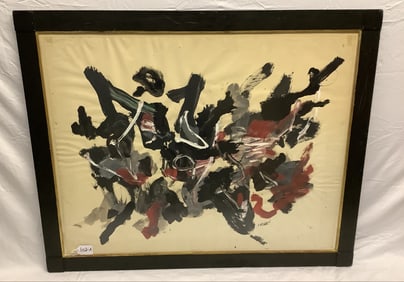 Framed Abstract Signed John Van Wicht 42" x 52"