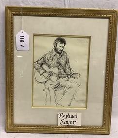 Raphael Soyer Signed and Numbered Lithograph 16" x 18"