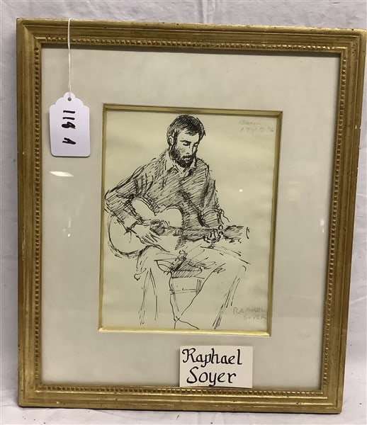 Raphael Soyer Signed and Numbered Lithograph 16" x 18": Raphael Soyer Signed and Numbered Lithograph 16" x 18"