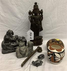 8 Sont, Wood, and Clay Candlesticks 6 lbs - 13"