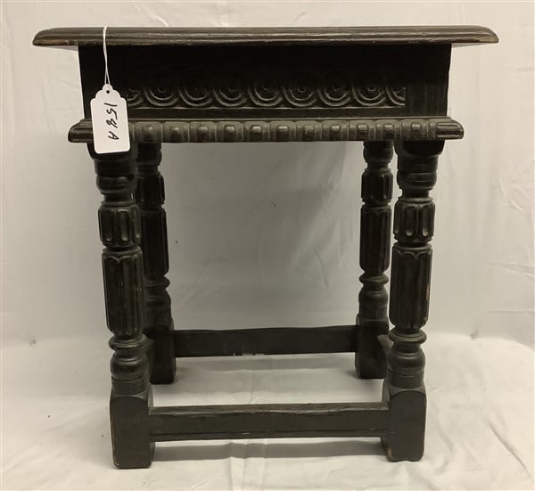 19th Cent. English Oak Stand - 15" x 20" x 22"h 20 lbs: 19th Cent. English Oak Stand - 15" x 20" x 22"h 20 lbs