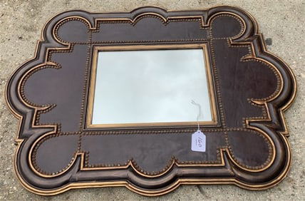 Stylish Contemporary Carved Wooden Mirror 31" x 42"