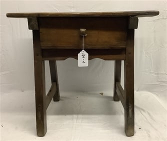 Early Primitive One Drawer Stand with Rose Head Nails - 16" x 24" x 22"h - 10lbs