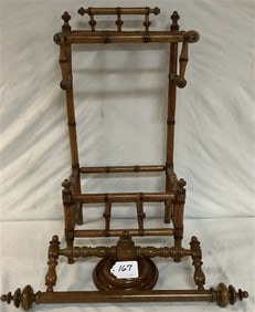 Antique Bamboo Umbrella Stand and French Coat Rack