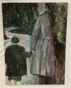 Unframed o/c Abstract 34" x 46"