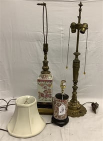 3 Vintage lamps - Tallest 30"h