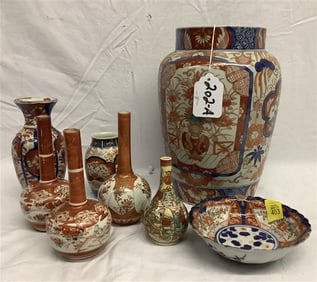 8 Pc Lot of Imari and Satsuma 10 lbs
