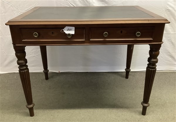 Antique 2 Drawer Walnut Writing Desk 29" x 41" x 32"h: Antique 2 Drawer Walnut Writing Desk 29" x 41" x 32"h