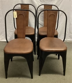 4 metal "Cafe" French "Style" Chairs