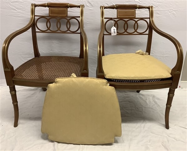 Pr of Baker Arm Chairs: Pr of Baker Arm Chairs