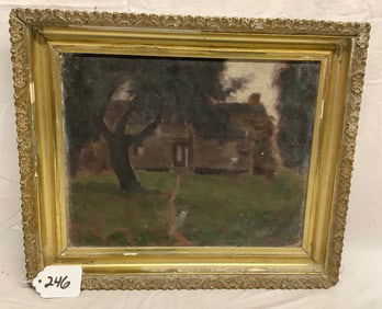 Early Framed o/c Unsigned 12" x 15"