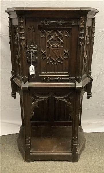 Jacobean 1 Door Oak Cabinet 51" - 50 lbs: Jacobean 1 Door Oak Cabinet 51" - 50 lbs