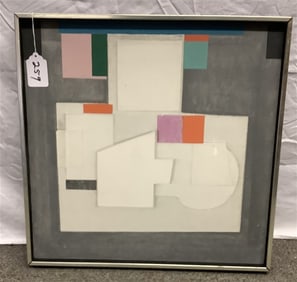 Framed Abstract Serigraph 23" sq - 2 lbs