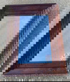 19th Cent. Mahogany Mirror 21.5" x 31" - 15 lbs