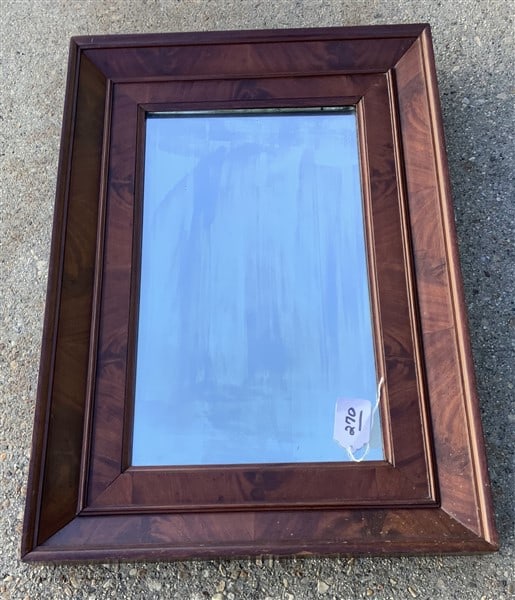 19th Cent. Mahogany Mirror 21.5" x 31" - 15 lbs: 19th Cent. Mahogany Mirror 21.5" x 31" - 15 lbs