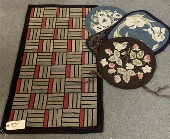 Hooked Rug and Seat Covers