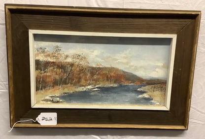 Framed oil on Artist Board - V. Millnes '85 17" x 26"