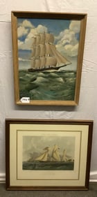 Ship Print - Ship Painting approx 20" x 25" each