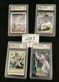 4 "Graded" Baseball Cards