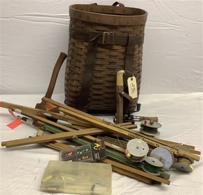 Ice Fishing Set Ups and pack Basket